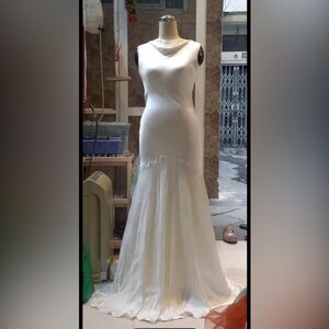 100% silk wedding dress